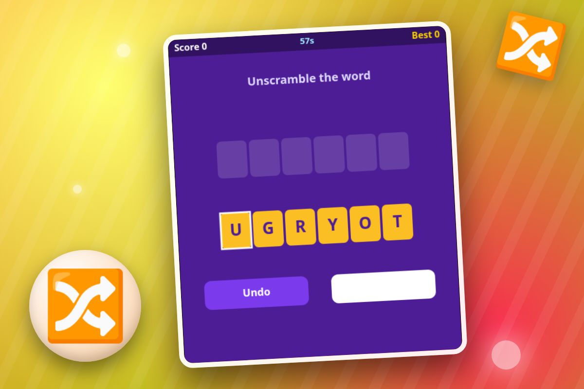 Word Scramble Food