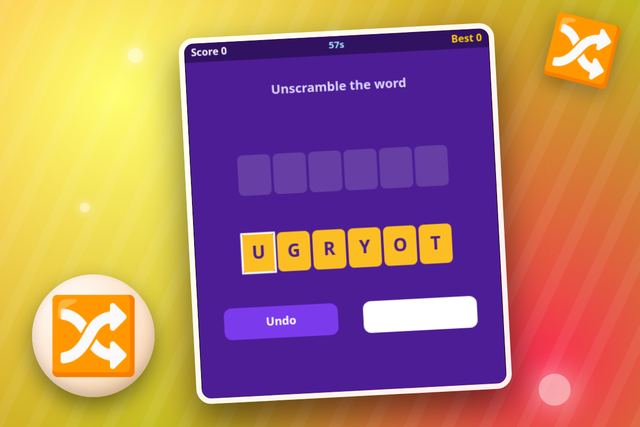 Word Scramble Food