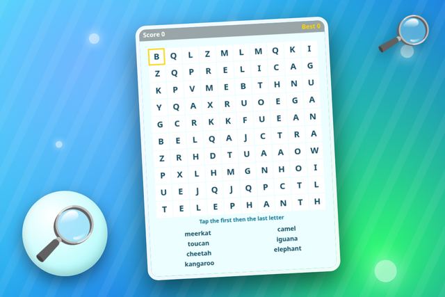 Word Search Animals