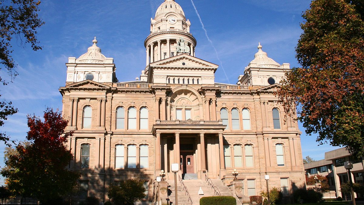 The Miami County Courthouse in Troy, Ohio