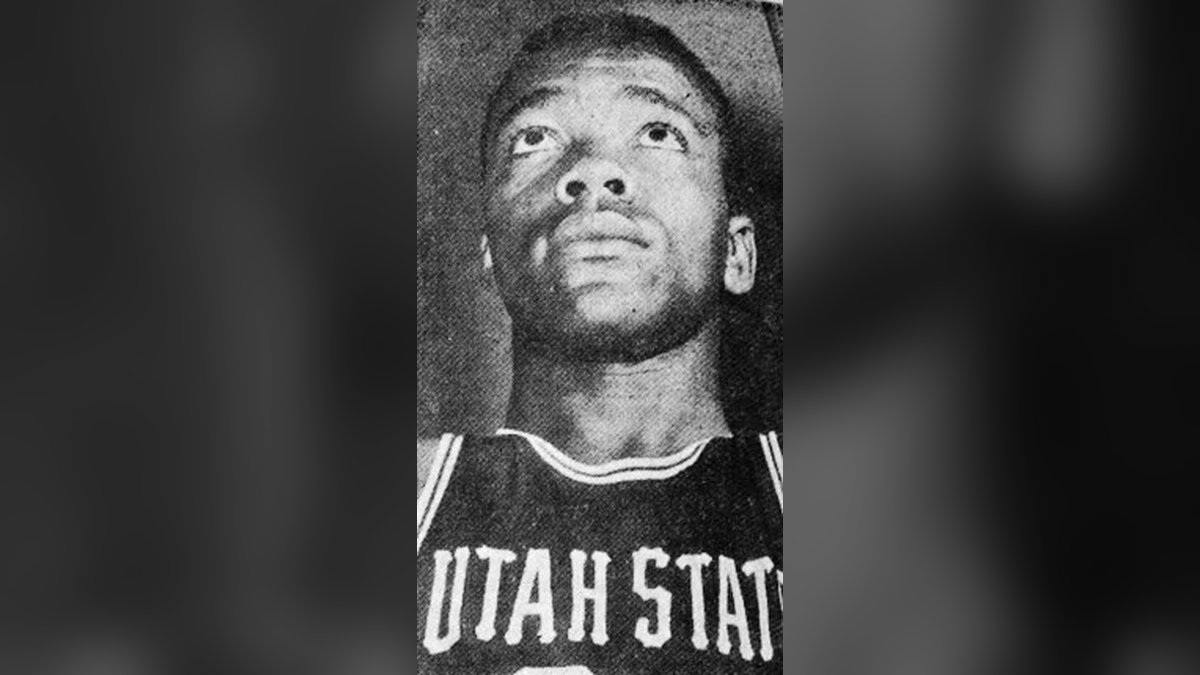 Cornell Green in his Utah State basketball jersey in 1960, before his 13 seasons with the Dallas Cowboys