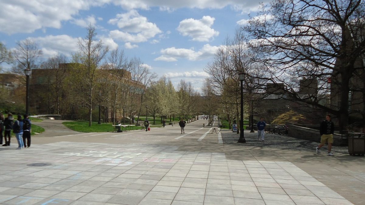 Ho Plaza on the Cornell University campus in Ithaca, New York