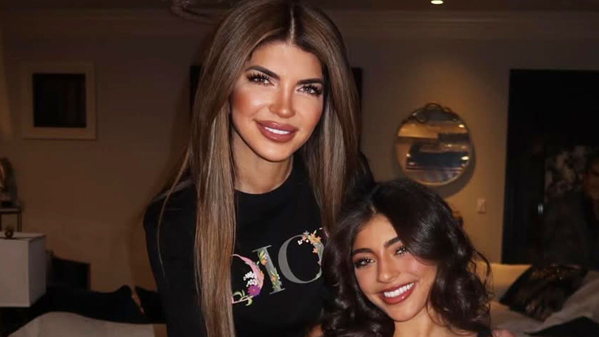 Teresa Giudice and her daughter Milania Giudice smiling together at home