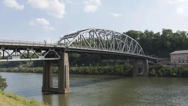 The South Side Bridge over the Kanawha River in Charleston, West Virginia