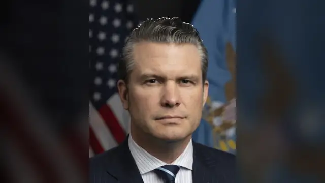 Pete Hegseth in his official portrait