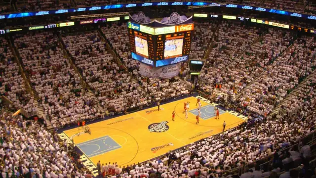 A sold-out crowd fills the Utah Jazz home arena in Salt Lake City during a game