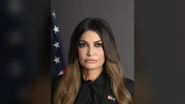 Kimberly Guilfoyle in her official portrait as U.S. ambassador to Greece