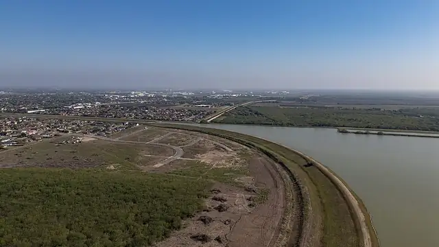Aerial view of the McAllen area in Texas' Rio Grande Valley, with neighborhoods stretching to the horizon