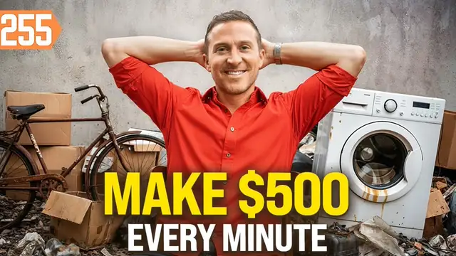 YouTube thumbnail of a junk-removal truck and crew with large title lettering