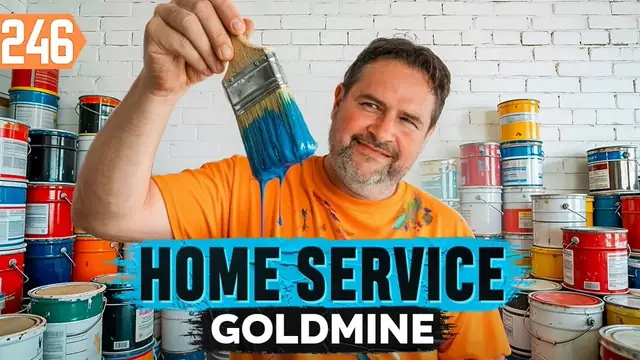 YouTube thumbnail of house painters on a residential job with large title lettering