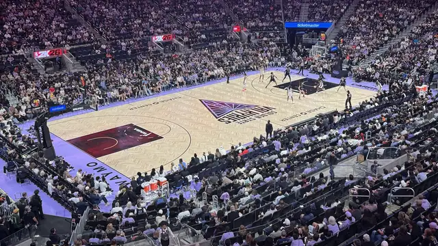 Fans fill Chase Center in San Francisco as the Valkyries play on their purple-trimmed home court during a 2025 game