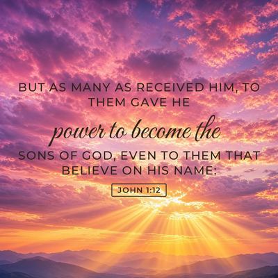 John 1:12 Bible verse image