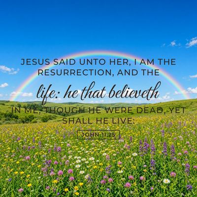 John 11:25 Bible verse image